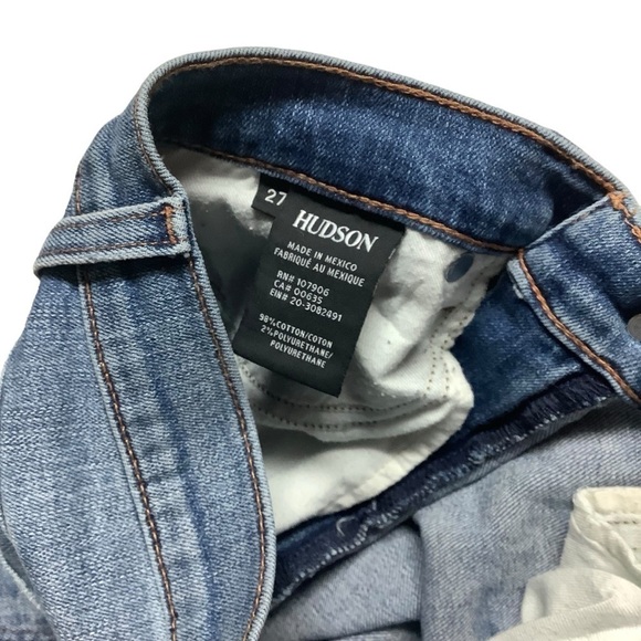 Hudson Jeans Barbara High Waist Super Skinny Distressed Size 27 - Picture 4 of 12
